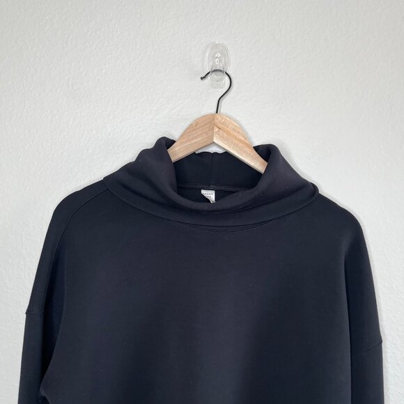 Spanx Womens AirEssentials TurtleNeck Black Pullover Sweatshirt Size Medium 505 - Picture 4 of 13